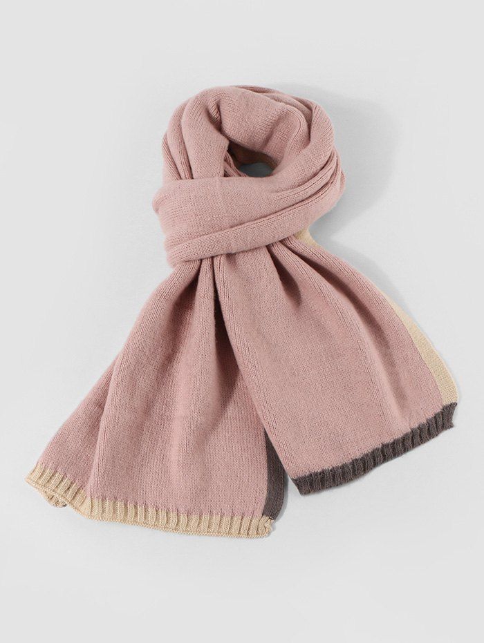 Affordable Colorblock Winter Knitted Scarf  