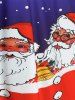 Robe Ligne A Tordue Ombré Père Noël de Grande Taille à Volants - Multi-A 4X