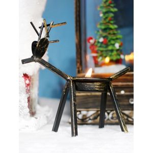

Christmas Decoration Retro Metal Elk Candle Holder, Multi a