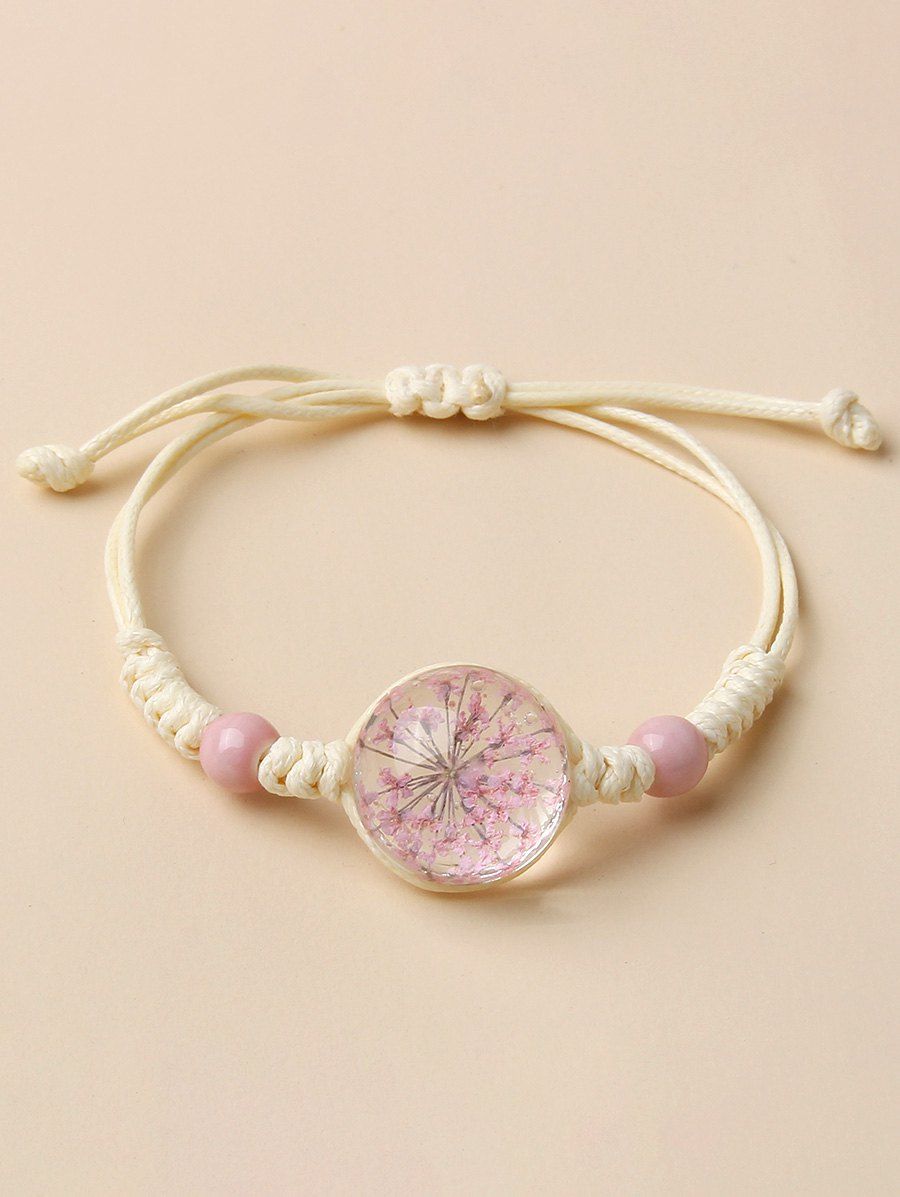 

Sakura Faux Crystal Braid Bracelet, Milk white