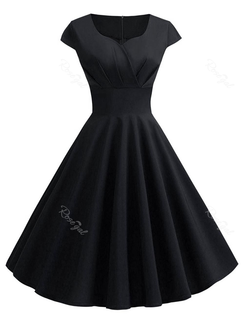 plus size vintage fit and flare dress