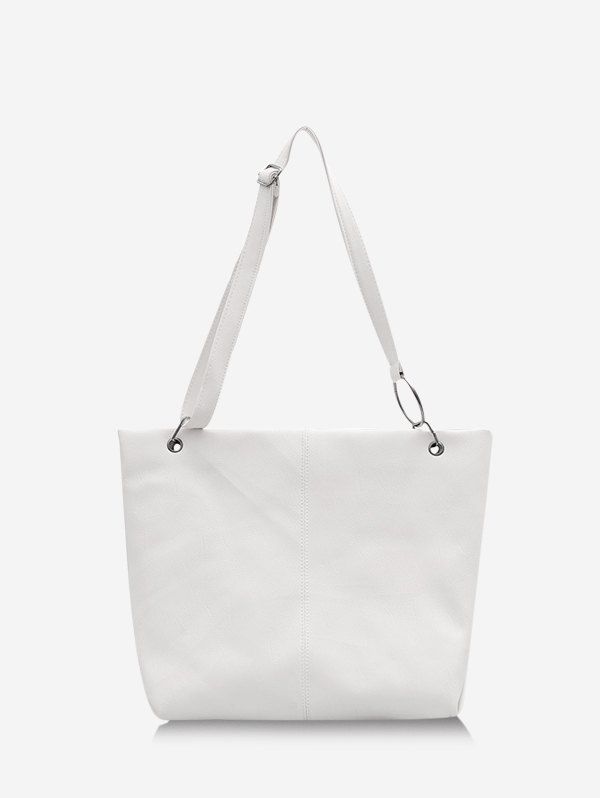 

Solid O Ring Large Shoulder Bag, Milk white