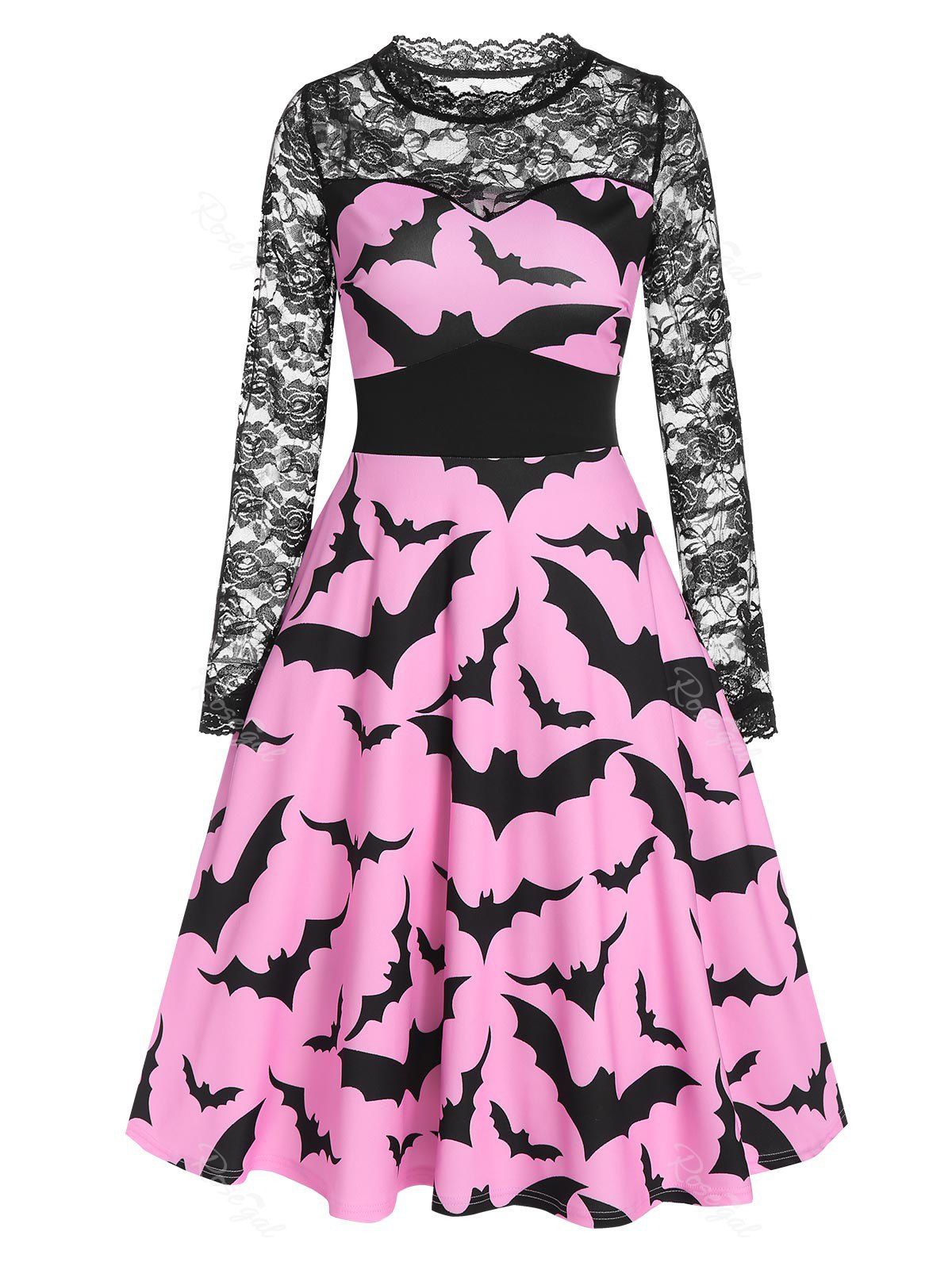 bat print dress