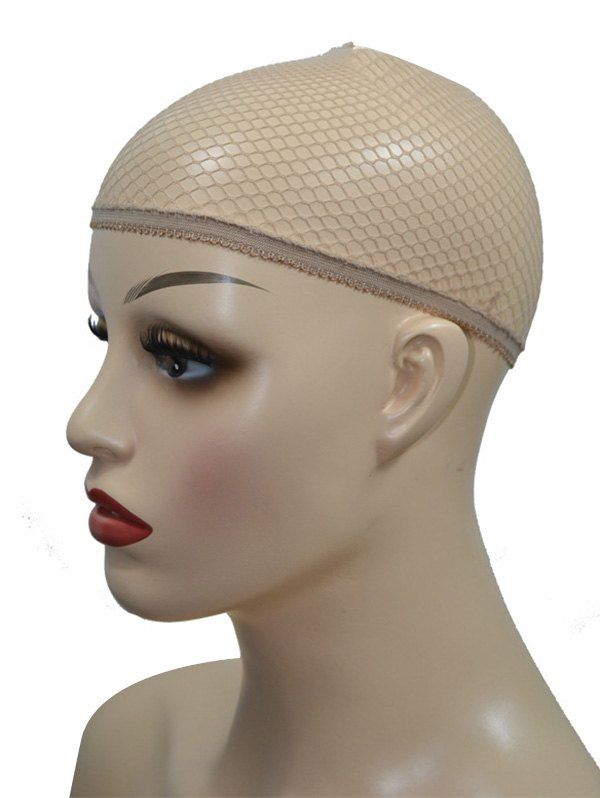 

Two Sides Through Mesh Net Wig Cap, Light coffee