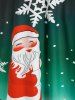 Plus Size Christmas Santa Claus Elk Lace-up A Line Dress -  