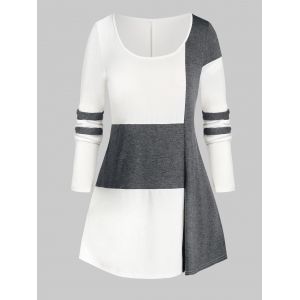 

Plus Size Colorblock Tunic Tee, Carbon gray