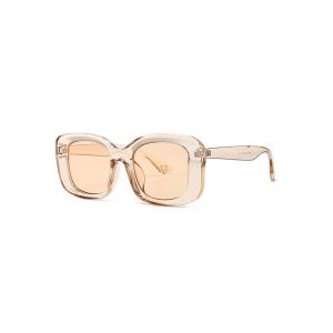 

Retro Travel Wide Rim Square Sunglasses, Champagne