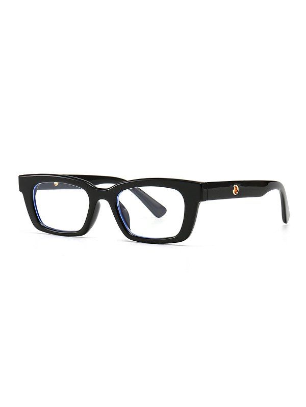 

Retro Narrow Hollow Temple Sunglasses, Jet black