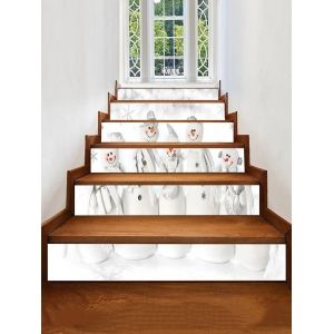 

Christmas Snowman Family Print Removable Stair Stickers, Multi