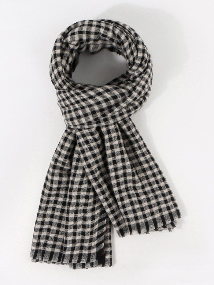 Hot Checkered Pattern Long Winter Scarf  