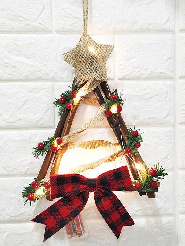 

Christmas Tree Shape LED Light Hanging Decoration, Red