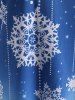 Plus Size Christmas Handkerchief Snowflake Print T Shirt -  