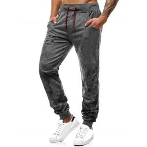 

Painting Splatter Printed Jogger Sweatpants, White