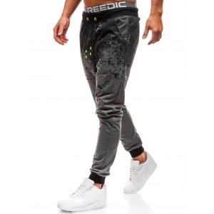 

Elastic Waist Paint Splash Jogger Sweatpants, Dark gray