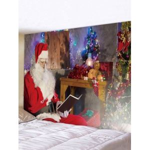 

Christmas Santa Print Waterproof Wall Tapestry, Multi