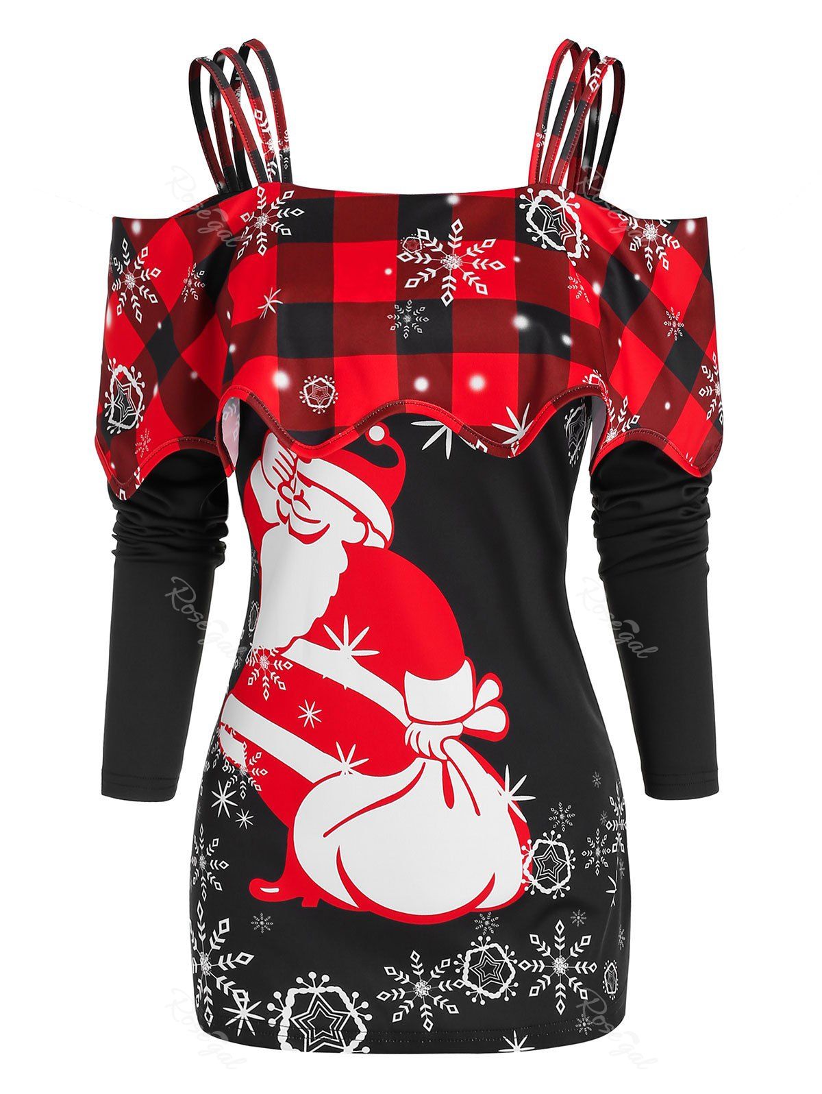 Christmas Santa Claus Plaid Print Cold 