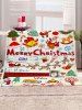 Couverture en Flanelle Imprimé Père Noël de Dessin Animé - Multi Largeur 59 x Longueur 51 pouces