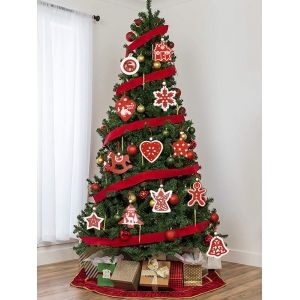 

Snowflake Bell Star Pattern Christmas Tree Hanging Decorations Set, Multi