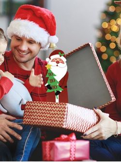 Christmas Desk Decoration Wooden Santa Claus - MULTI