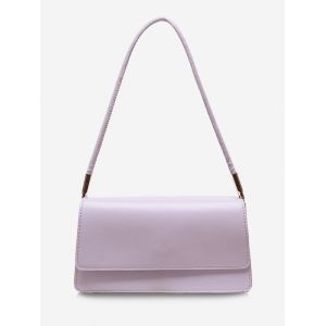 

Solid Rectangle Cover Shoulder Bag, Mauve