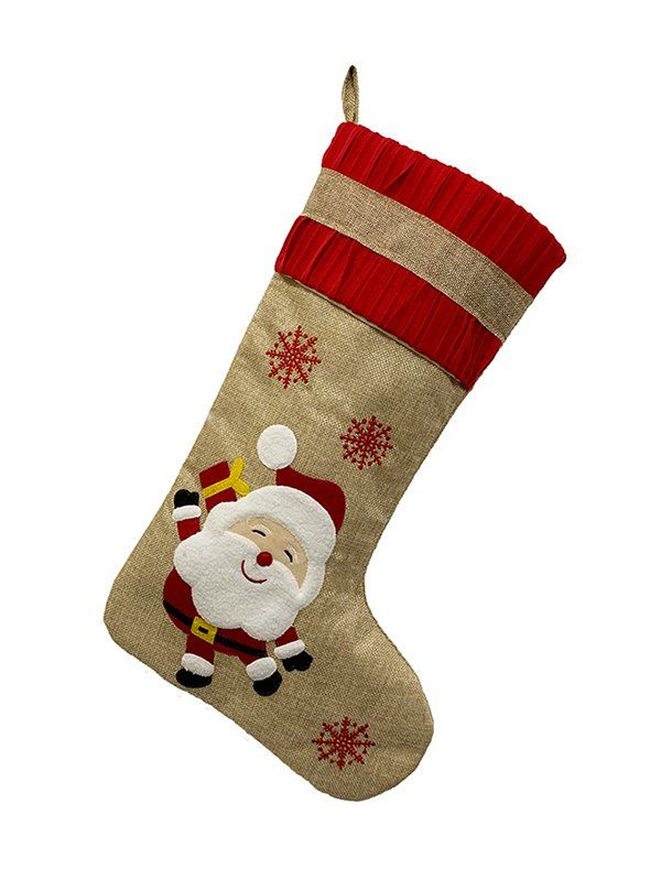 

Christmas Stocking Burlap Hanging Decor, Tan