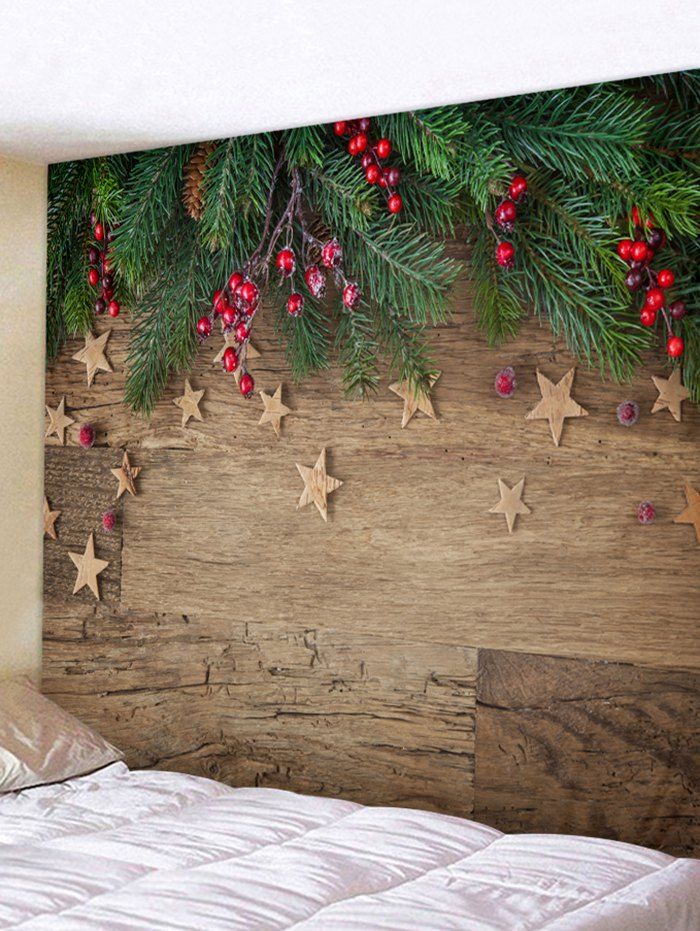 

Christmas Tree Stars Print Tapestry Wall Hanging Art Decoration, Multi