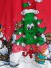 Christmas Vintage Tree Snowman Print Dress -  