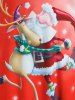 Plus Size Christmas Santa Claus Elk Gift Backless Tie Dress -  