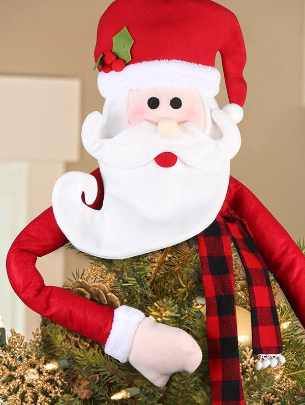 

Christmas Tree Top Santa Claus Shape Decoration, Red