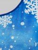 Plus Size Christmas Snowflake Socks Lace Hem Skirted Tee -  