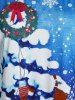 Plus Size Christmas Snowflake Socks Lace Hem Skirted Tee -  