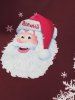 Christmas Santa Claus Snowflake Print Plus Size Dress -  