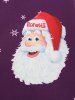 Christmas Santa Claus Snowflake Print Plus Size Dress -  