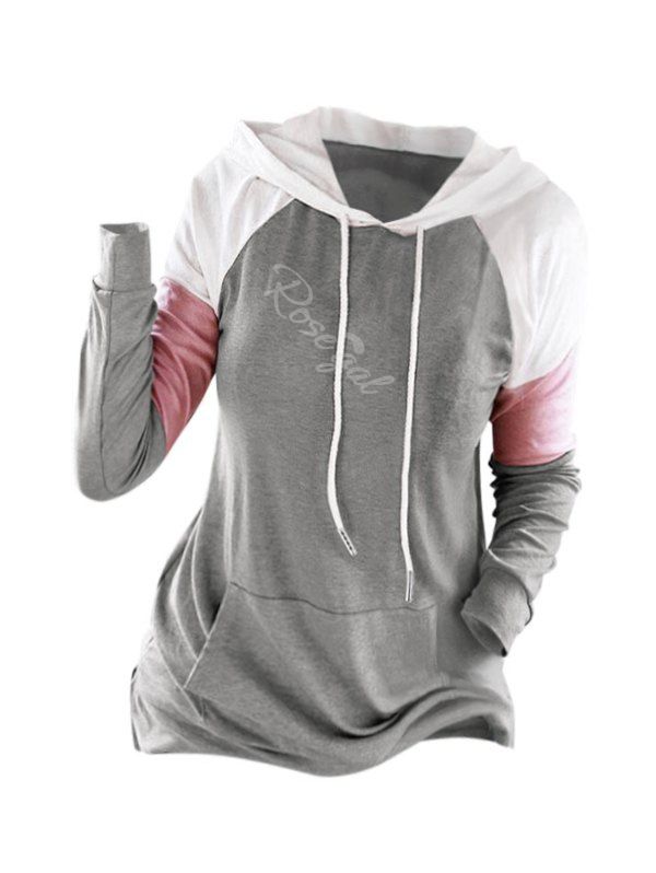 

Plus Size Colorblock Raglan Sleeve Top, Gray