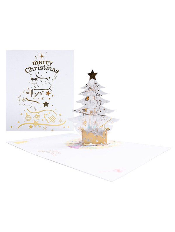 Buy 3D Christmas Tree Foil Print Greeting Card  