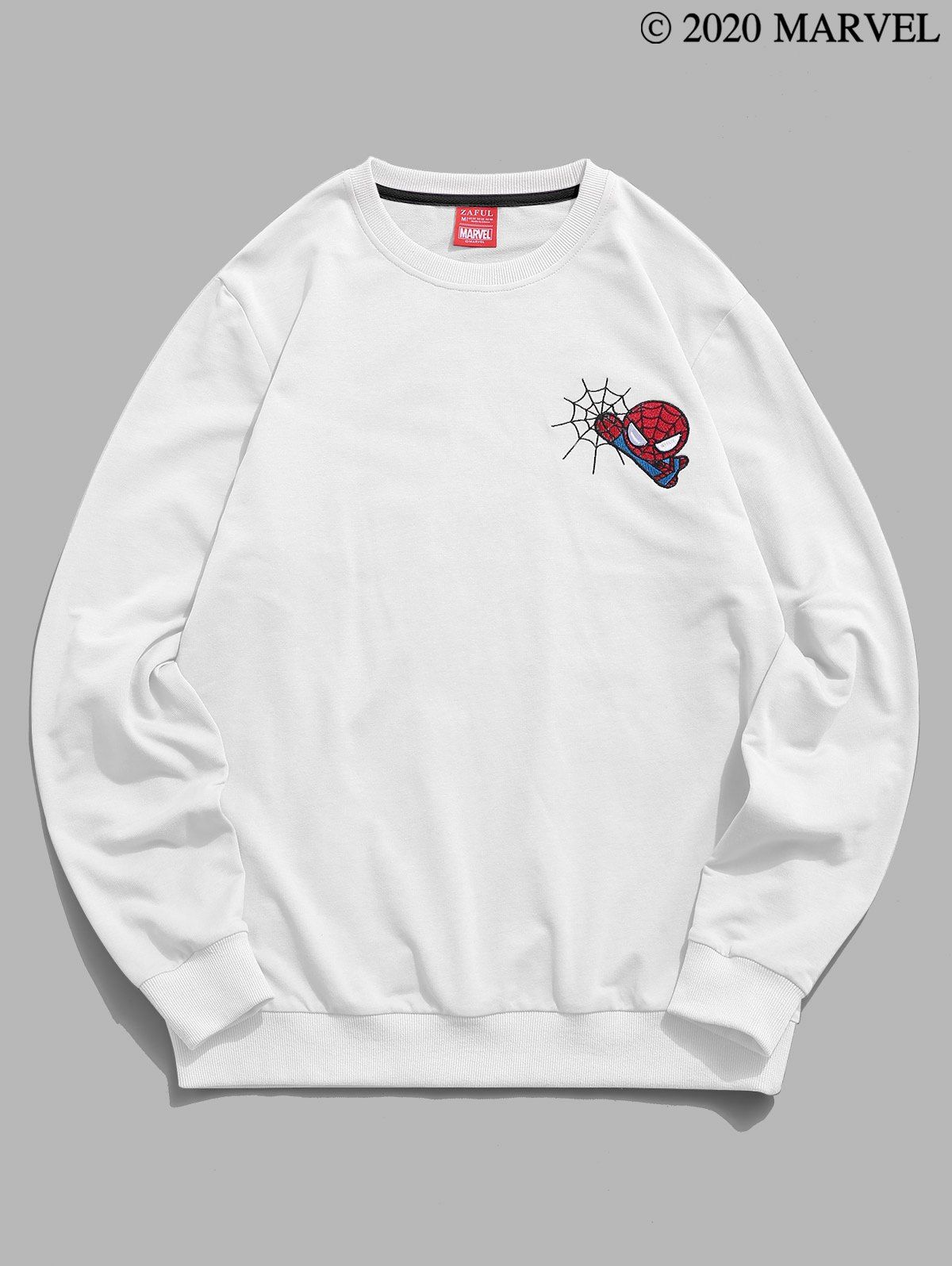 

Marvel Spider-Man Embroidery Web Casual Sweatshirt, White