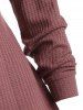 Hooded Drop Shoulder Casual Knitwear -  