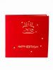 3D Hollow Out Cake Birthday Gift Card -  