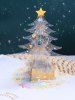 3D Christmas Tree Foil Print Greeting Card -  