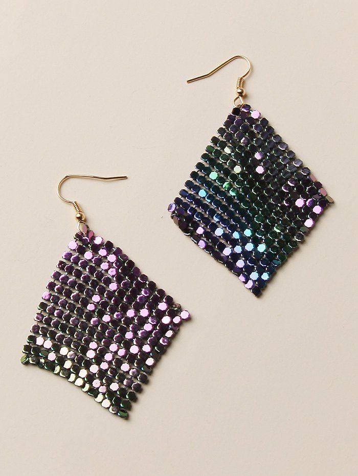 

Gradient Sequined Dangle Earrings, Multi-a