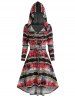 Robe Haute Basse Motif de Pont et de Forêt à Lacets - Multi-A XL