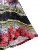 Robe Haute Basse Motif de Pont et de Forêt à Lacets - Multi-A XL