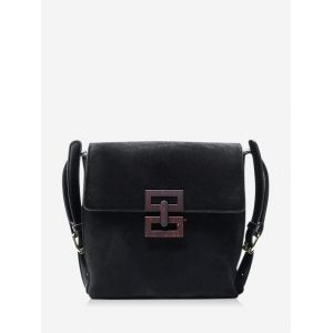 

Hollow Geo Square Cover Crossbody Bag, Black