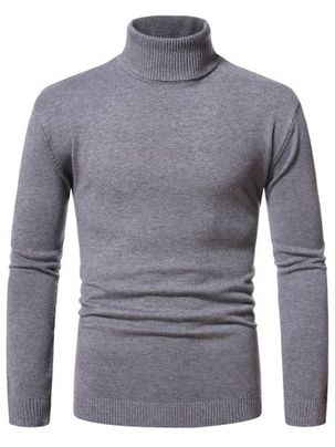 Turtleneck Pullover Plain Sweater