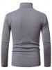 Turtleneck Pullover Plain Sweater -  