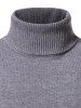 Turtleneck Pullover Plain Sweater -  