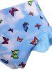 Tiered Ruffle Butterfly Print Tie Dye Underwire High Waisted Bikini Swimwear -  