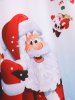 Christmas Polka Dot Santa Claus Lace Yoke Dress -  
