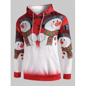 

Christmas Snowmen Music Notes Print Pullover Hoodie, Ruby red