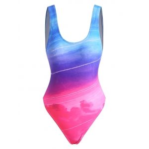 

Ombre Color Tie Dye One-piece Swimwear, Multi